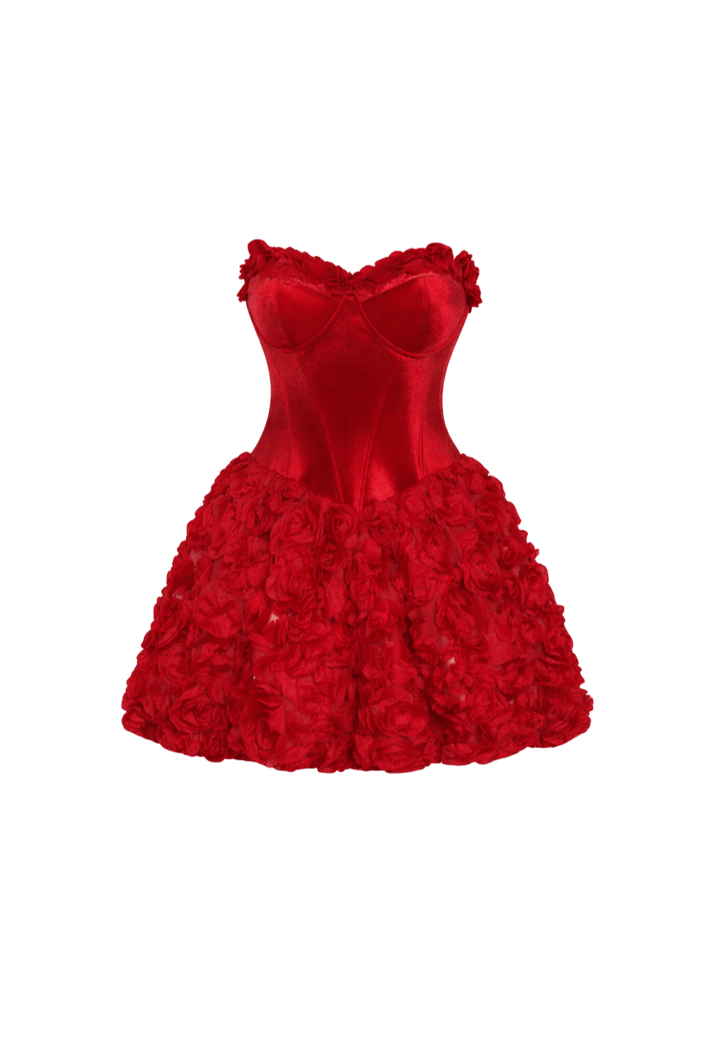 Lauren Floral Mini Dress - Red