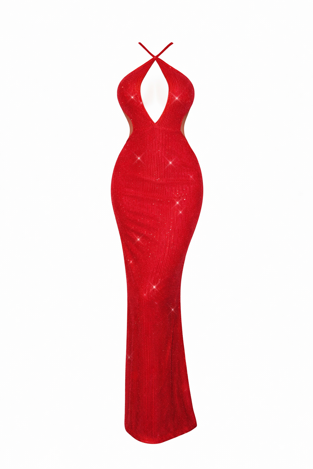 Kris Red Sequin Maxi Dress
