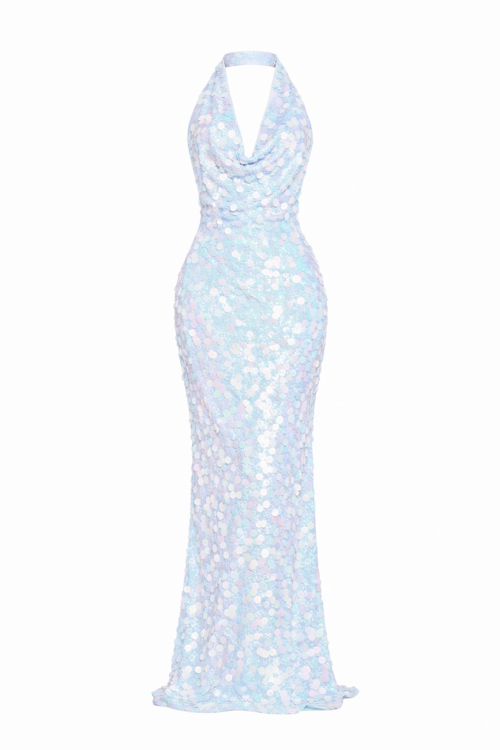 Iris Sequin Halter Gown