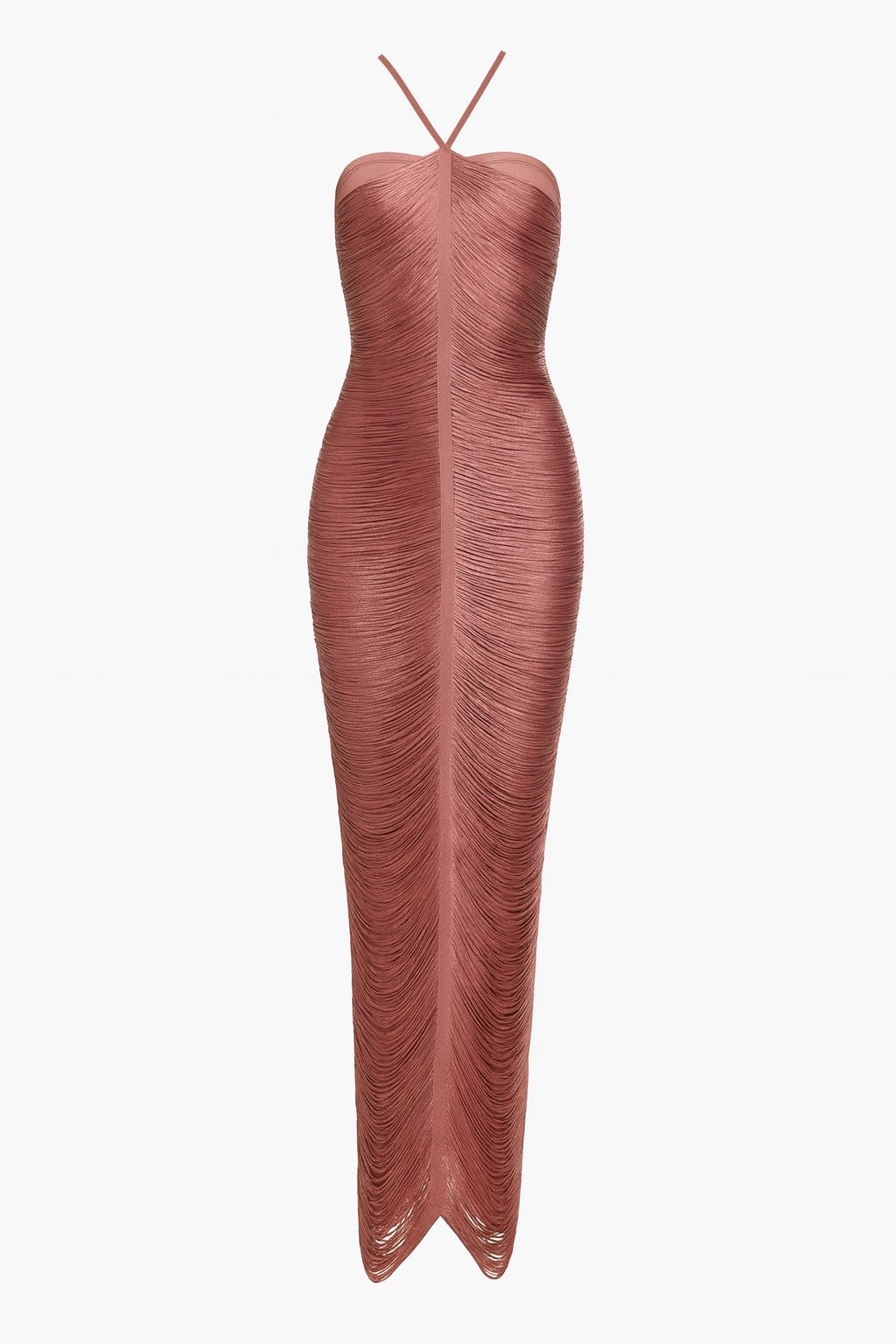 Gia Fringe Dress Rose
