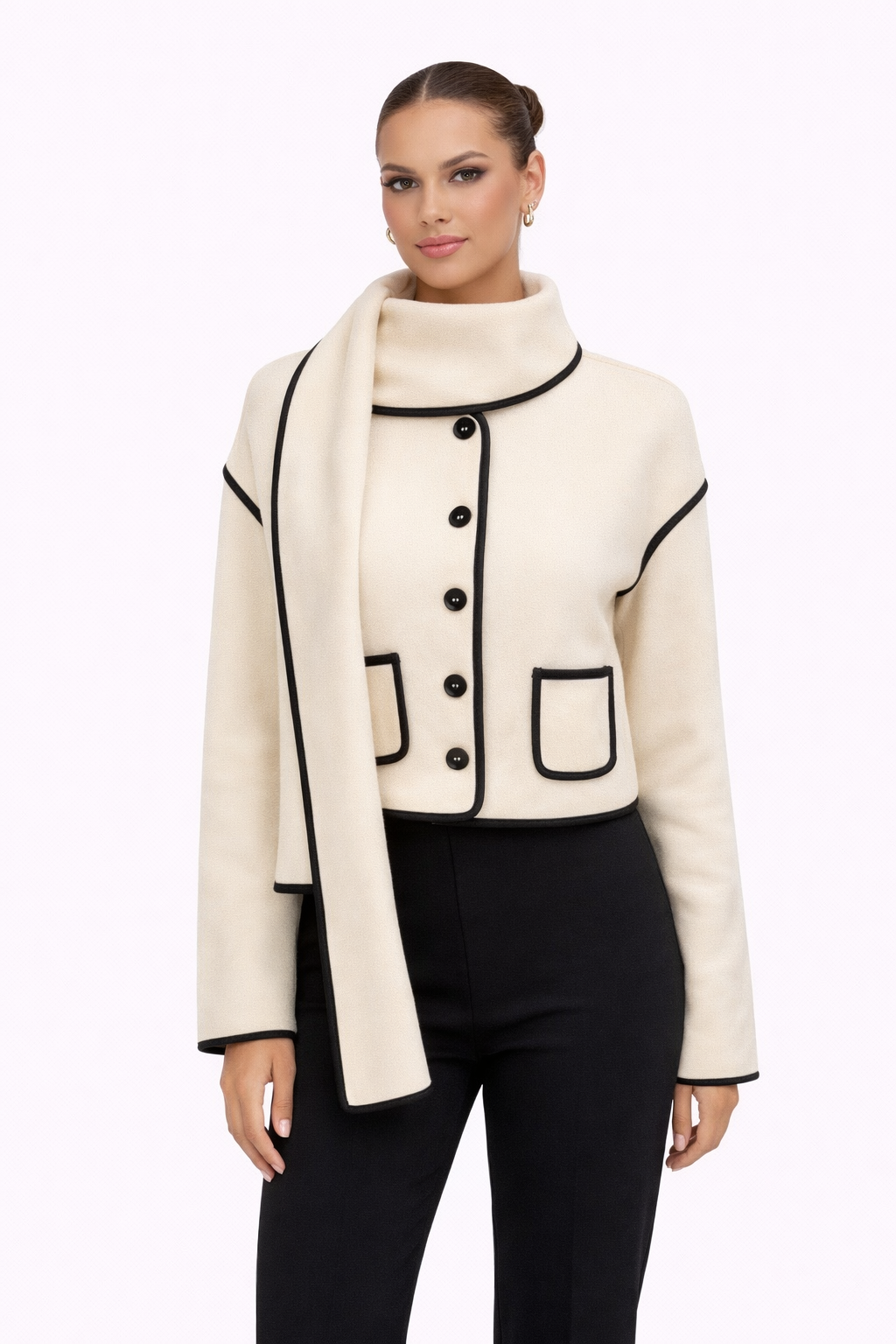 Isabelle Contrast-Trim Jacket