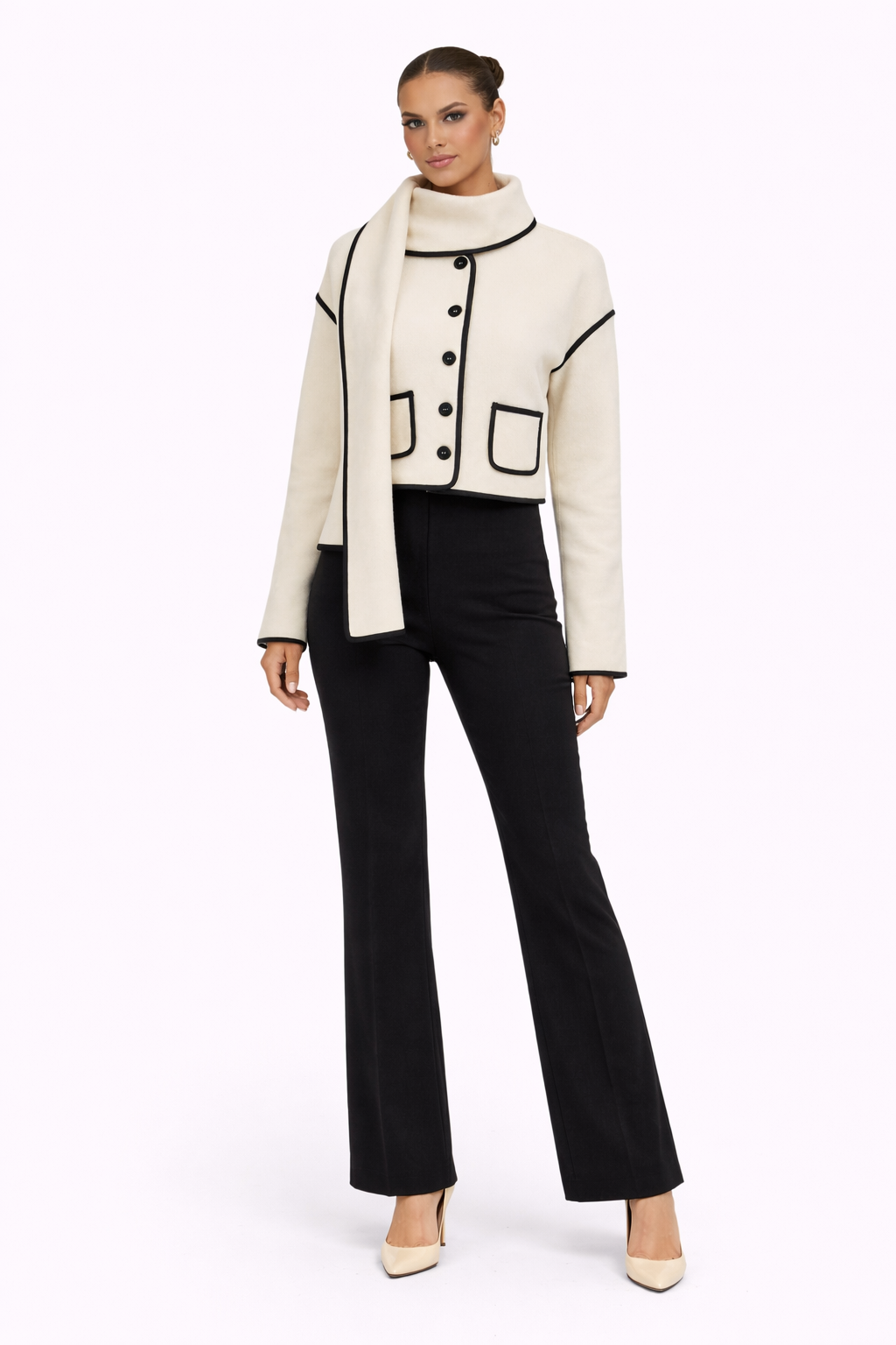 Isabelle Contrast-Trim Jacket