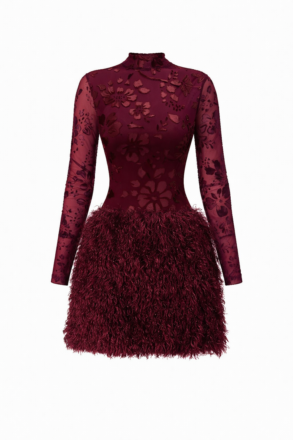 Camille Feather Floral Mini Dress