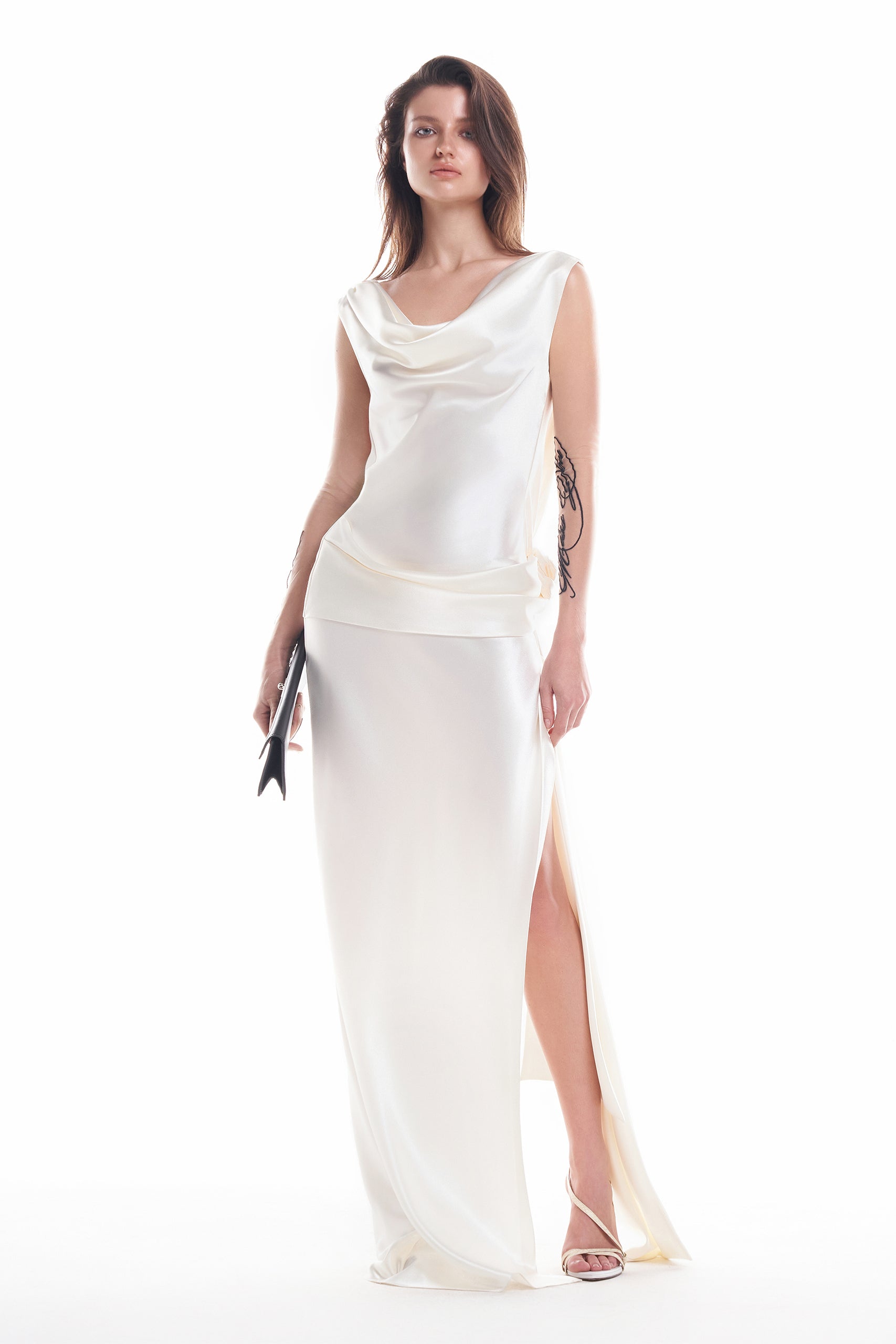 Lucia Silk Satin Maxi Dress