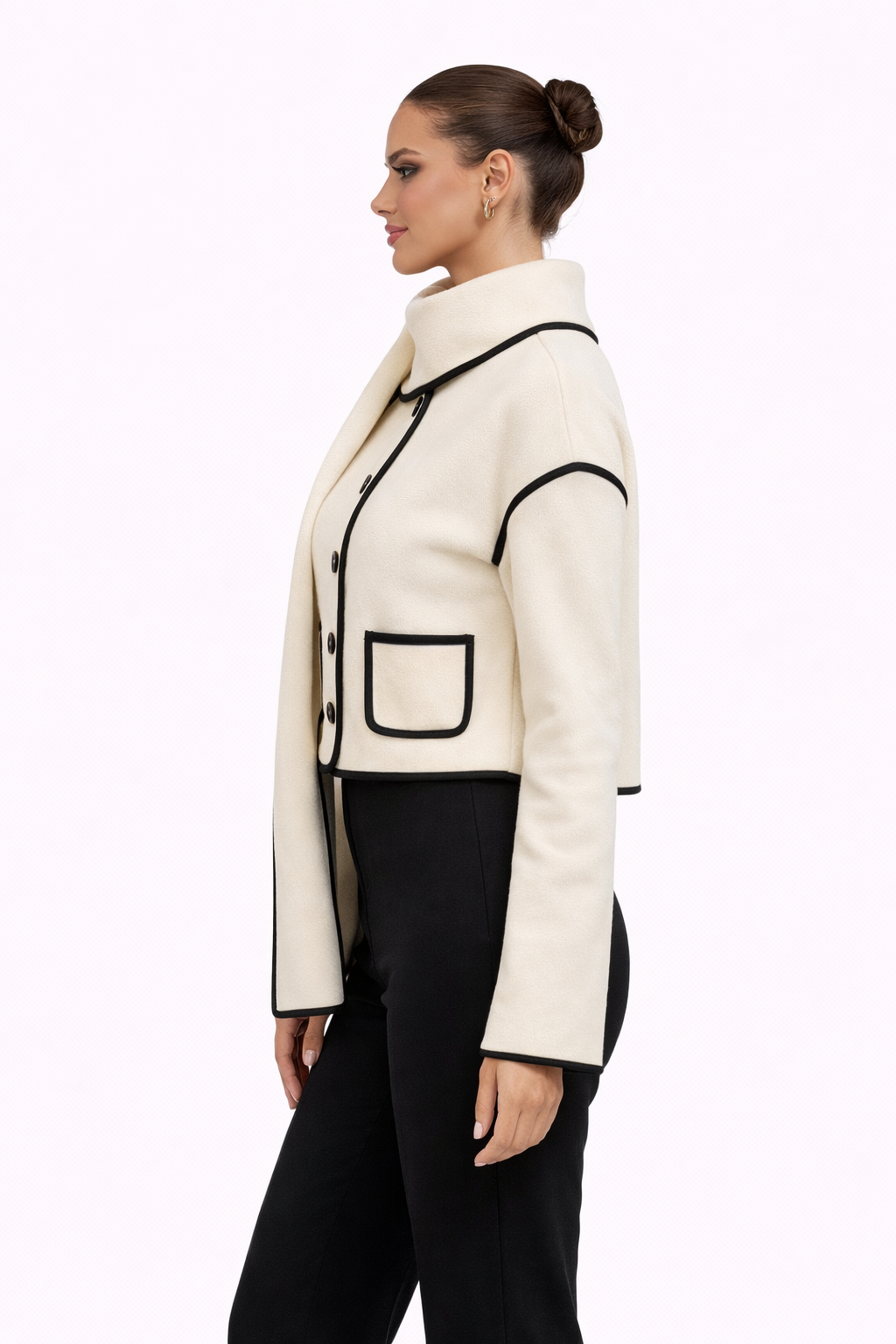 Isabelle Contrast-Trim Jacket