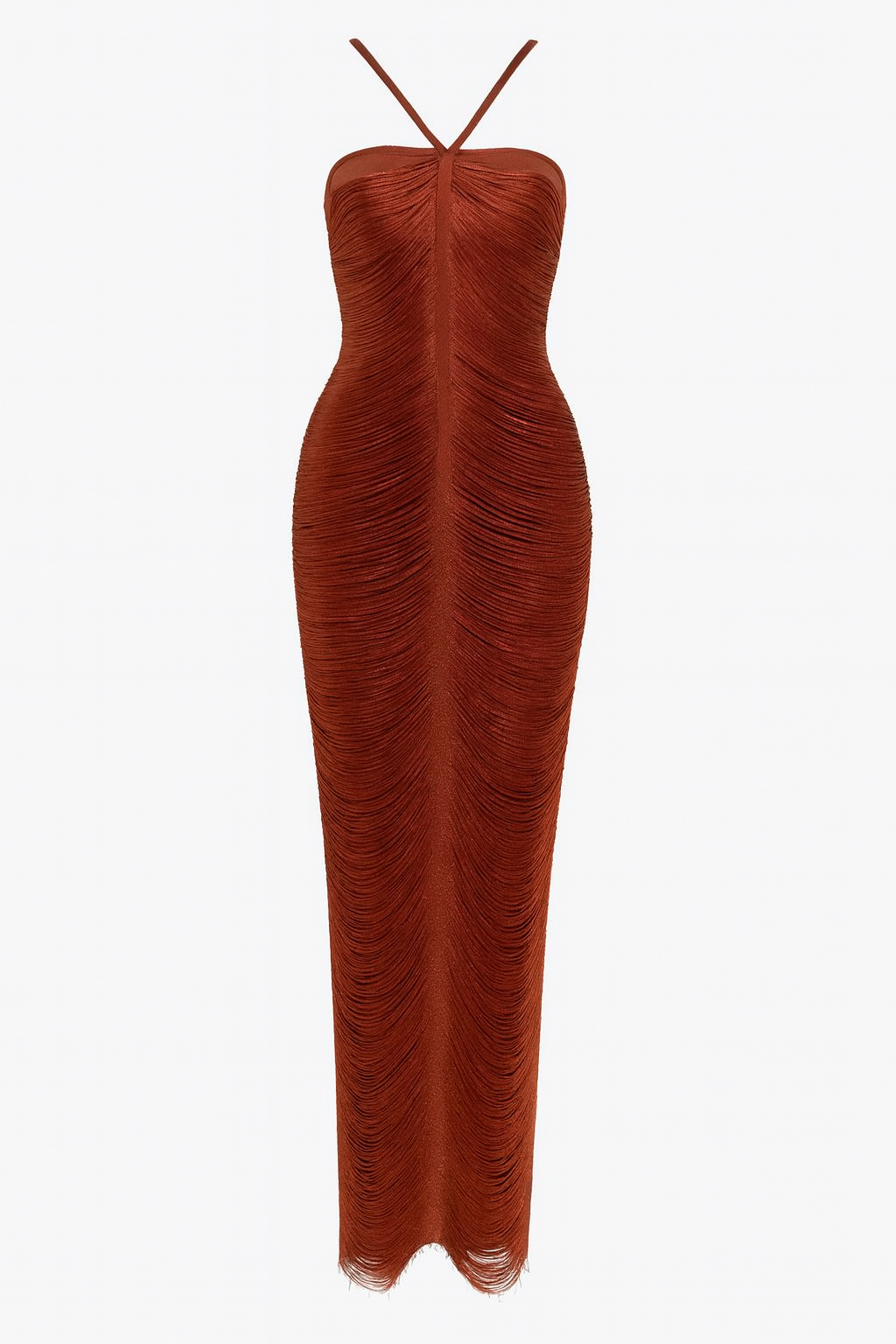 Gia Fringe Dress Bronze