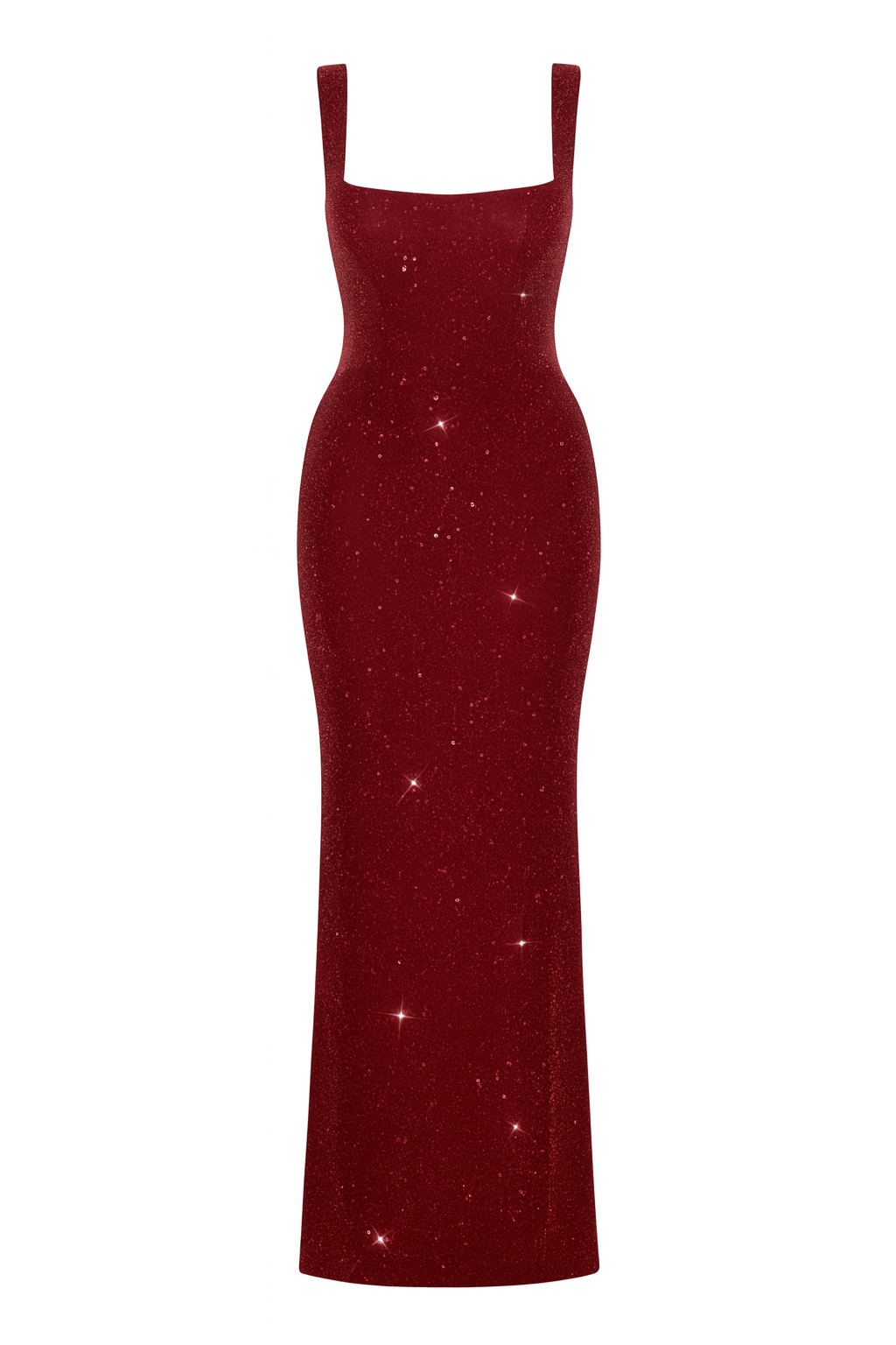 Celestia Crystal Gown Burgundy