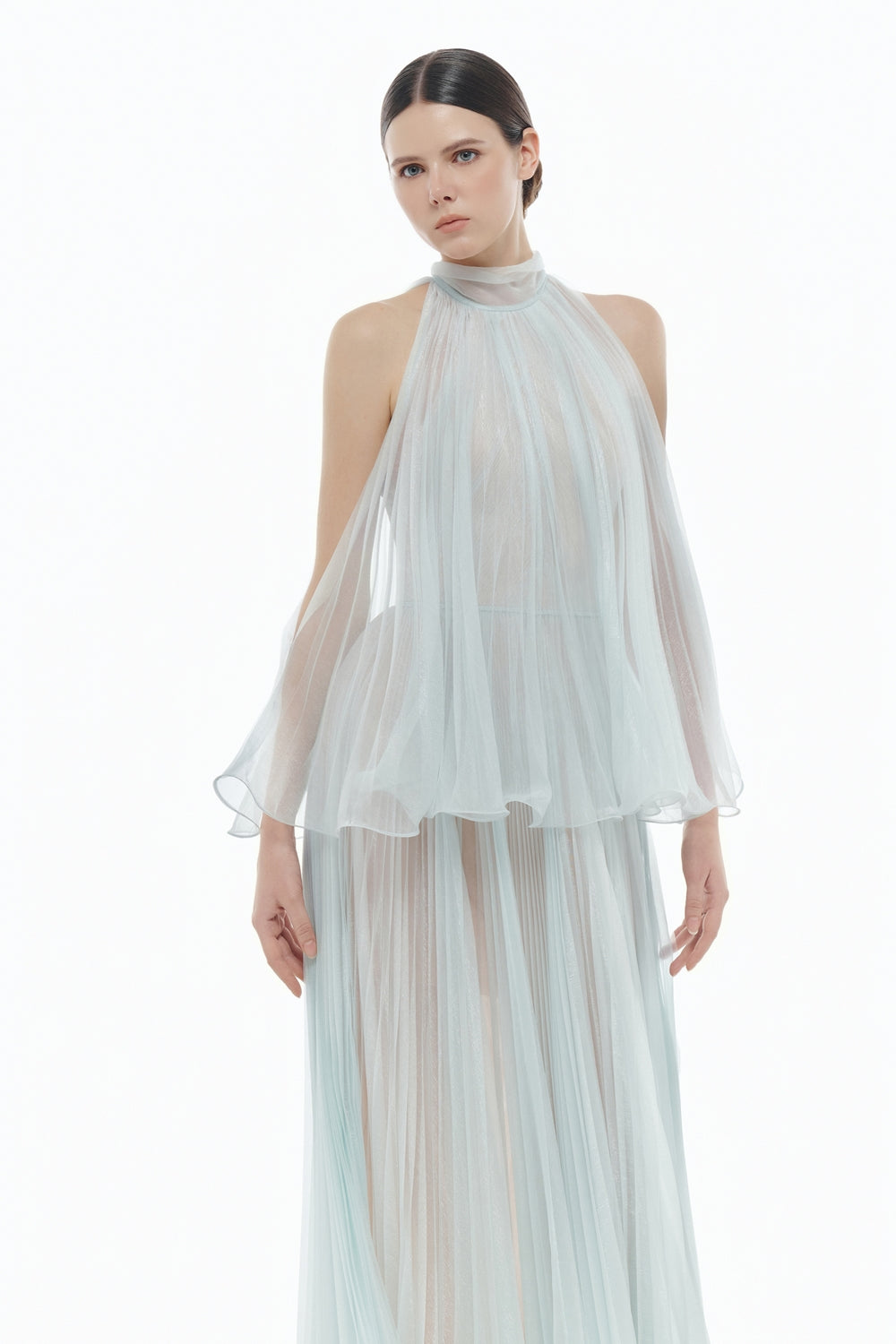 Margaux Halter Polyester Maxi Dress - MEAN BLVD