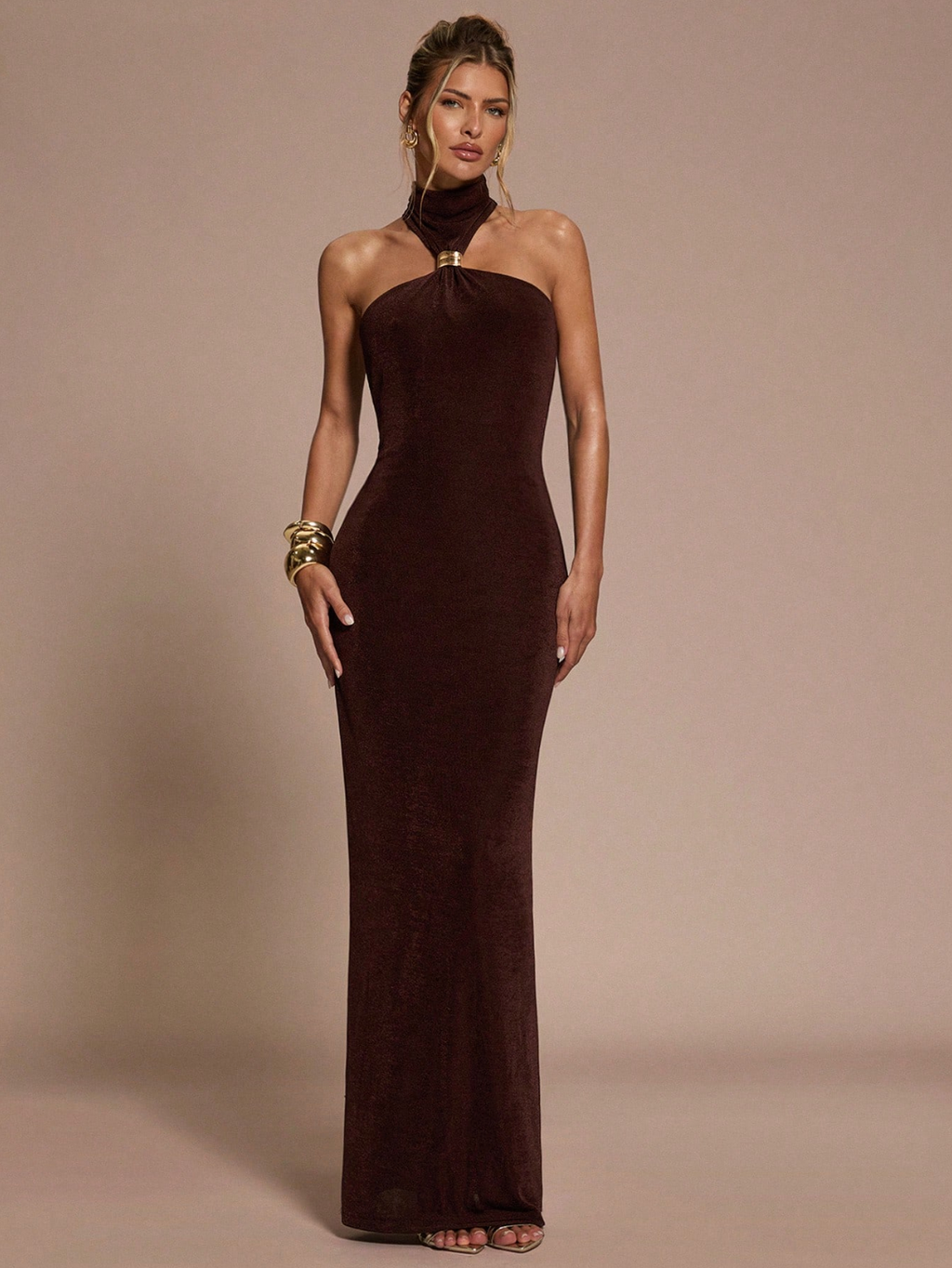 Solstice Metal-Detail Gown