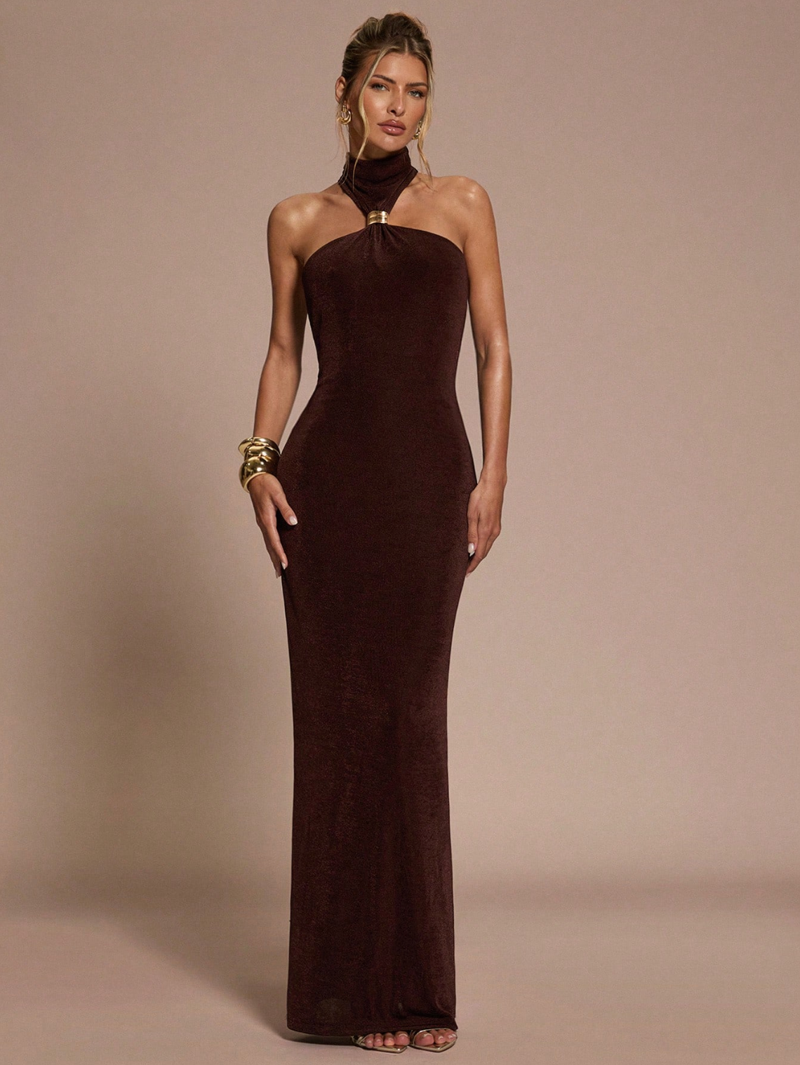 Solstice Metal-Detail Gown