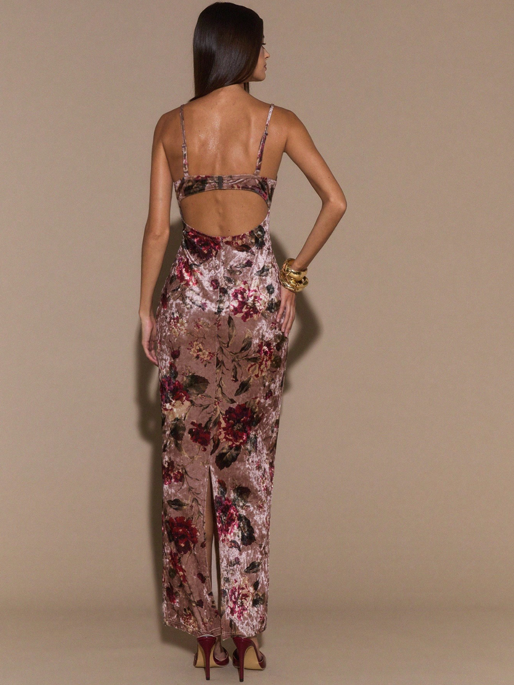 Rosalie Velvet Floral Maxi Dress