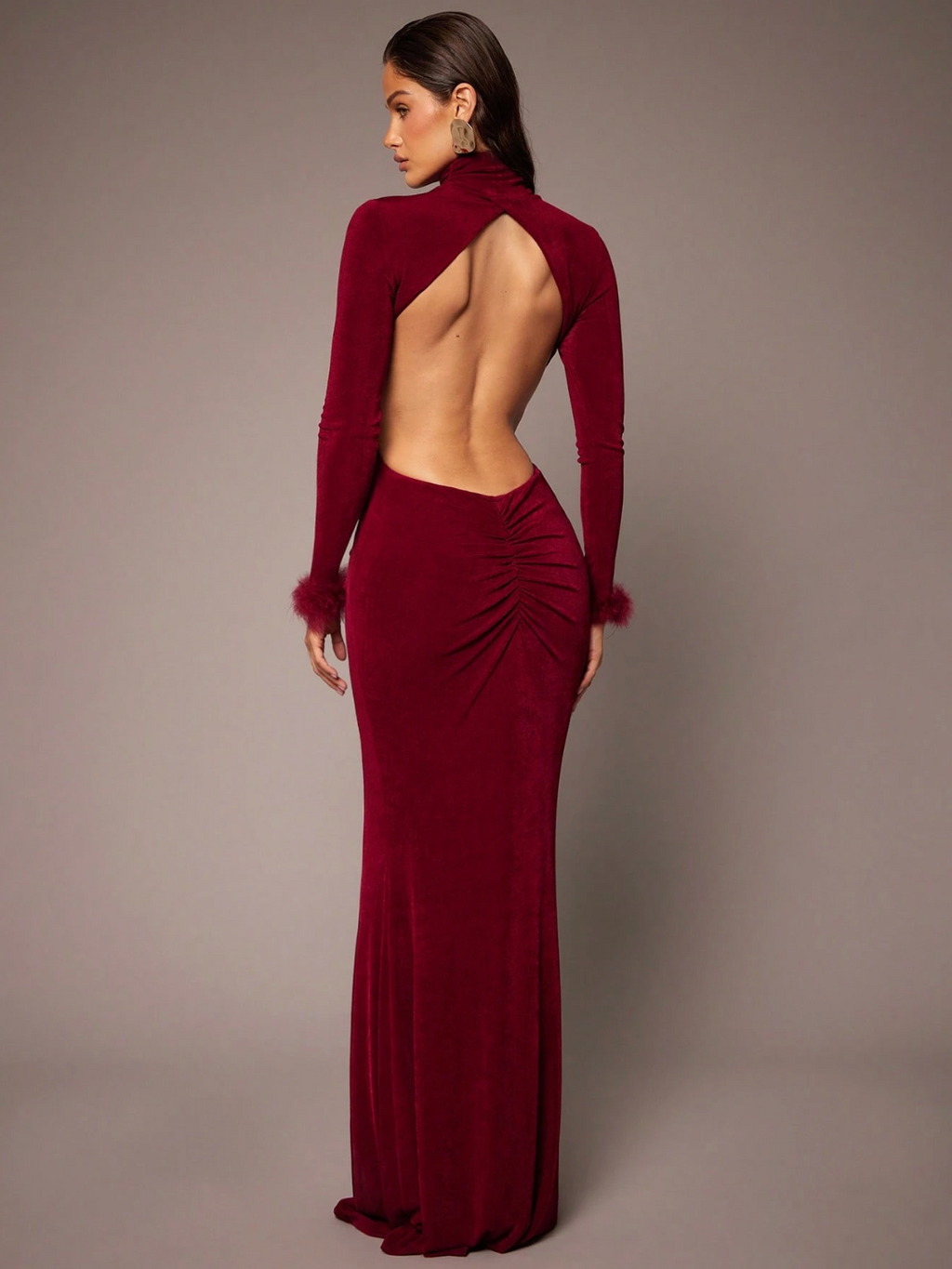 Anaïs Velvet Open-Back Maxi Dress