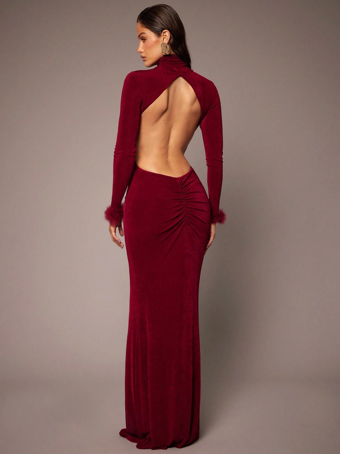 Anaïs Velvet Open-Back Maxi Dress