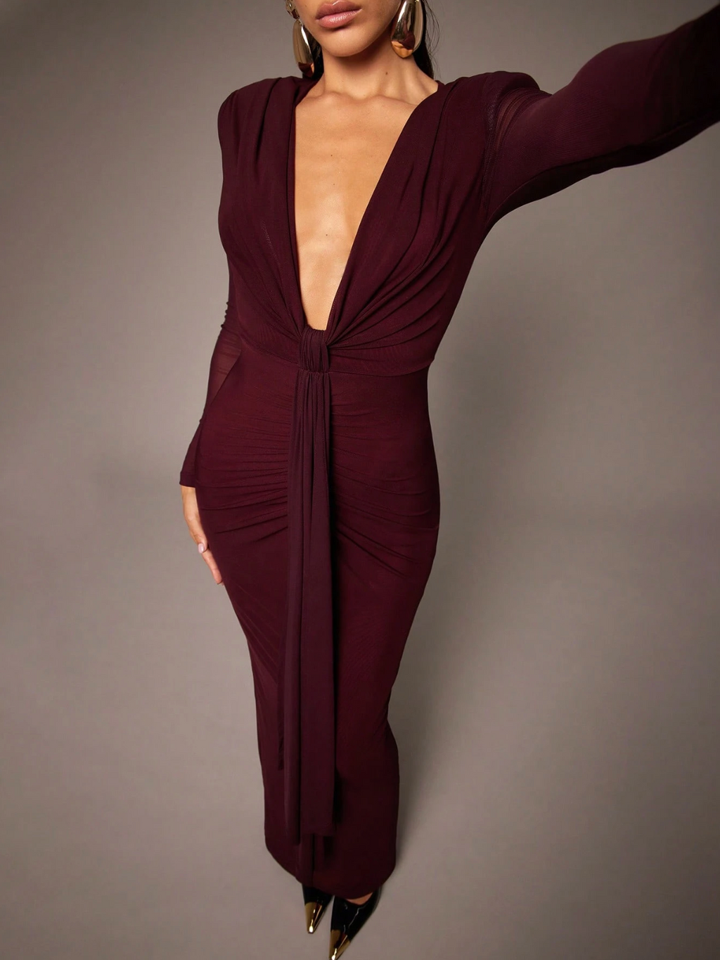 Elena Draped Maxi Dress