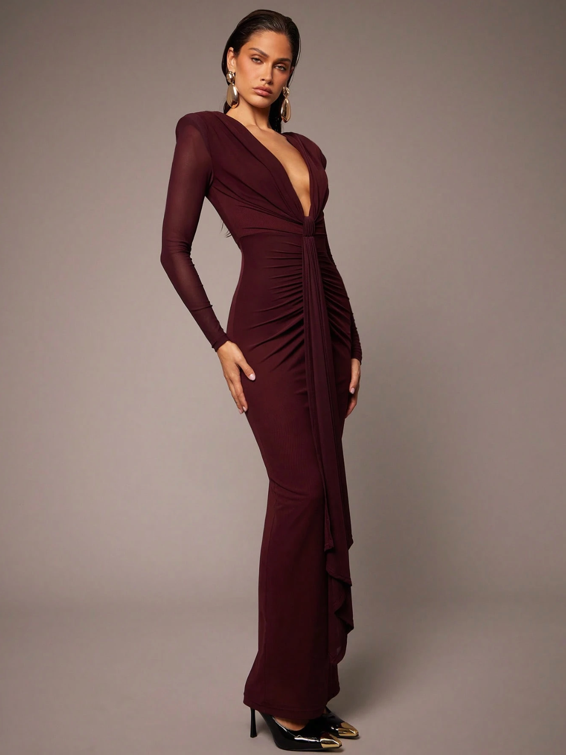 Elena Draped Maxi Dress