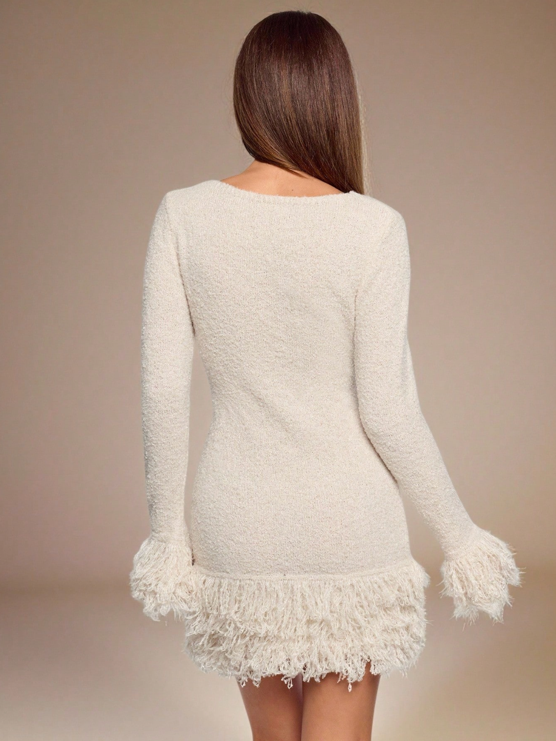 Camille Feather Knit Mini Dress